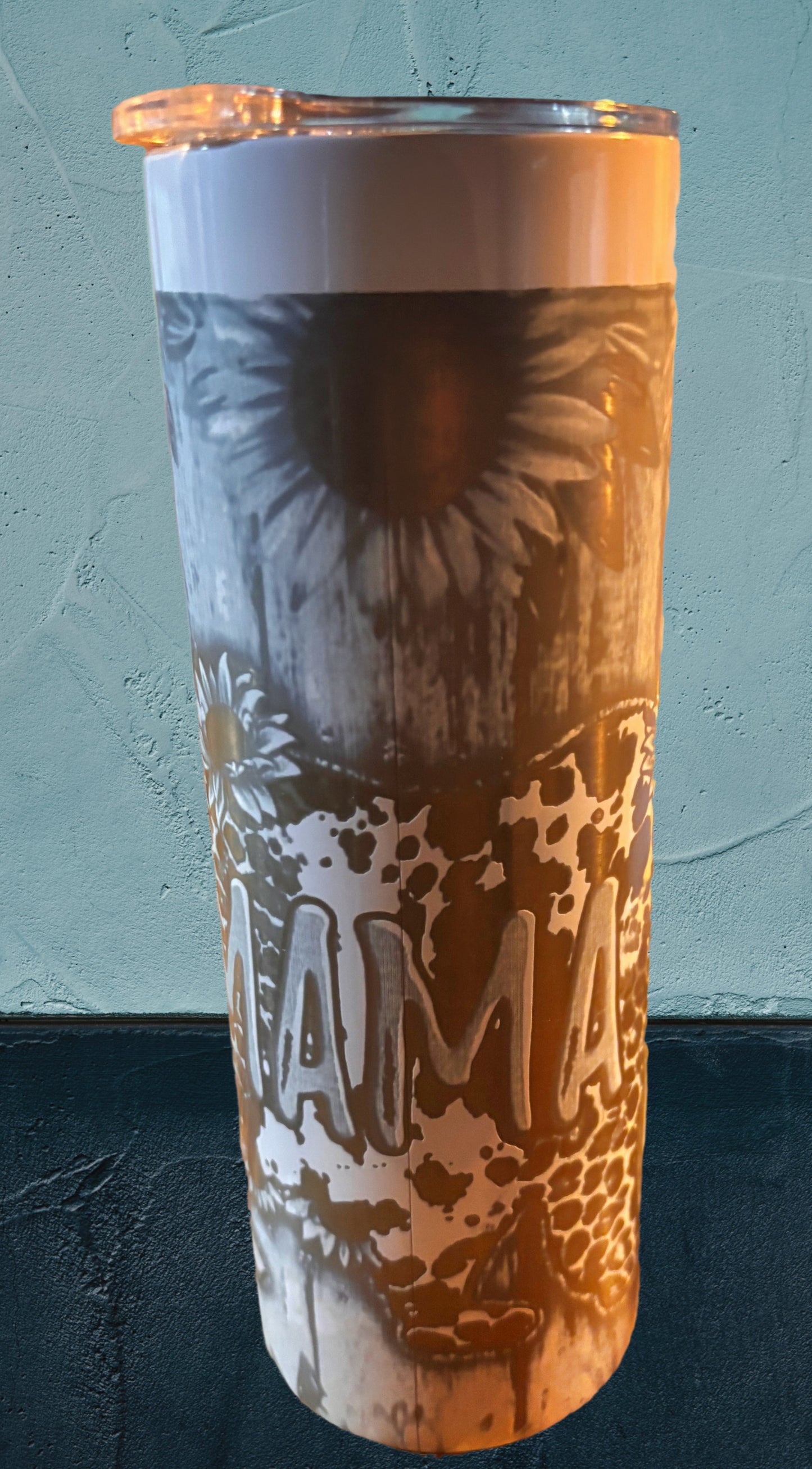 Insulated 20oz  Tumbler  Sunflower Laser Engraved Design