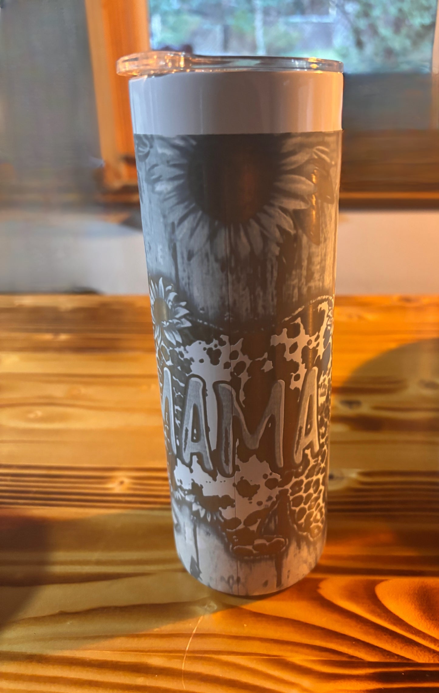 Insulated 20oz  Tumbler  Sunflower Laser Engraved Design