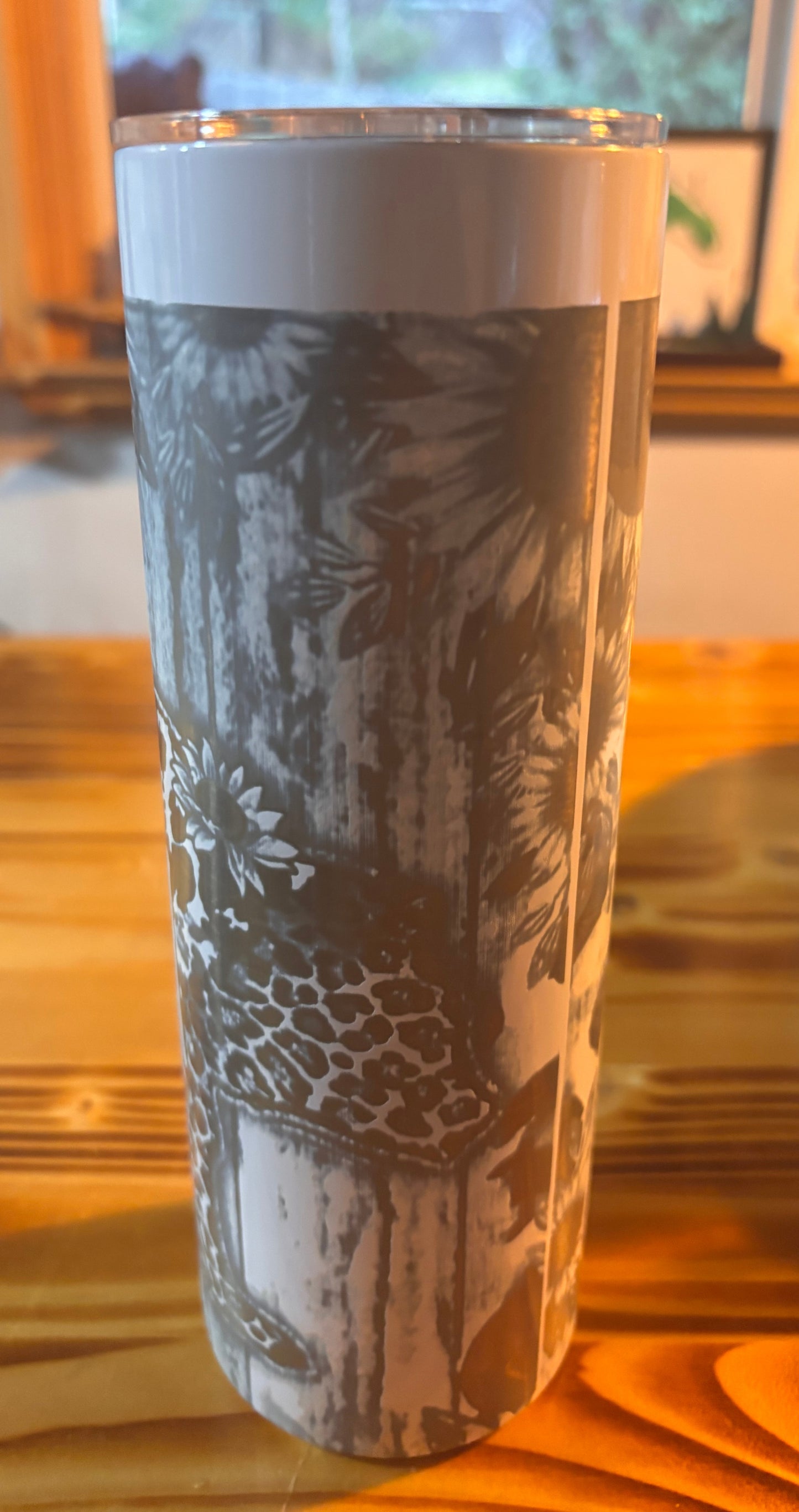 Insulated 20oz  Tumbler  Sunflower Laser Engraved Design